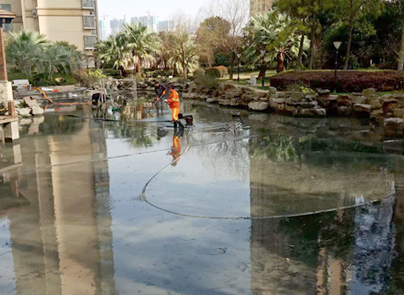 广饶景观池淤泥清理